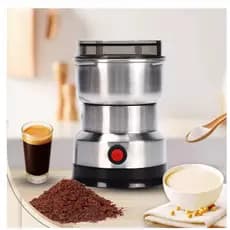 Moedor Multifuncional de Café Grão Sementes e Especiarias Elétrico Inox Portátil 110V/220v com 4 Lâminas Cafeteiras