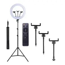 Ring Light Original 18 Polegadas Grande + Tripé 2 Mts com 3 Suportes Articulados