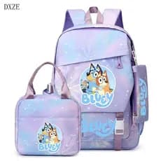 2025 Novo Estilo Mochila Bluey Conjunto de Três Peças para Alunos do Ensino Fundamental Leve Ombro Exterior Cargo N JNSP