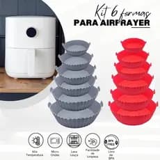 Formas 12 ou 6 peças de silicone tamanhos variados na cor vermelho e cinza