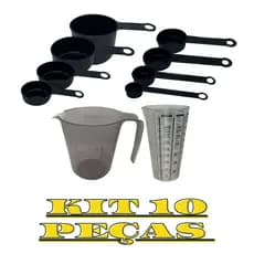 Kit de Medidas 10 Peças Black – Precisão total para suas receitas