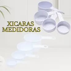 Conjunto de Xícaras Medidoras Branco – Precisão e praticidade para todas as receitas