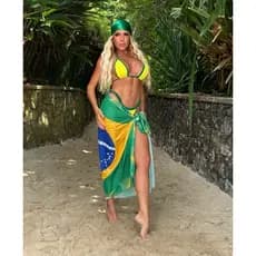 Canga saída de Praia do Brasil Verão 2026 Resort moda Praia feminina