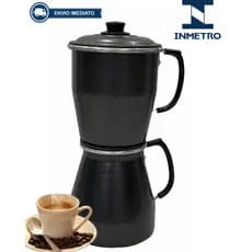 Cafeteira Italiana Com Filtro Aluminio craqueada 1L