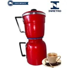 Cafeteira Grande 1,8L Alumínio VERMELHO (produto certificado INMETRO)
