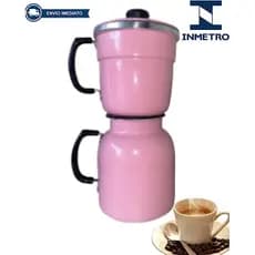 Cafeteira Grande 1,8L Alumínio ROSA (produto certificado INMETRO)