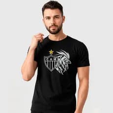 Camisa Camiseta Atlético Mineiro 2025 CASA preta branco Atlético Mineiro