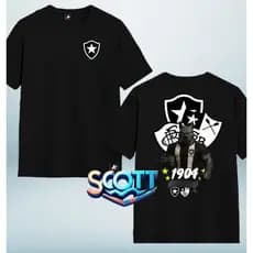 Camiseta torcedor do Botafogo básica 100% algodão