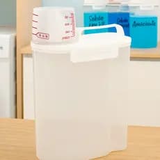 Pote Hermético Copo Medidor Tampa Bico Dosador Organizador Multiuso Sabão Amaciante Lavanderia  2,5L