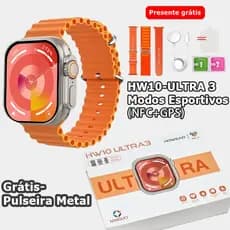 Smartwatch HW10-Ultra3 com Tela HD de 2.1  Polegadas para Monitoramento de Saúde