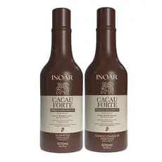 KIT Inoar Cacau Forte Força e Crescimento Shampoo e Condicionador de 500ml