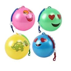 Kit 5/10Bolas de Vinil Borracha Poing Poing com Cordao Mola 23cm Bolas Infantil.