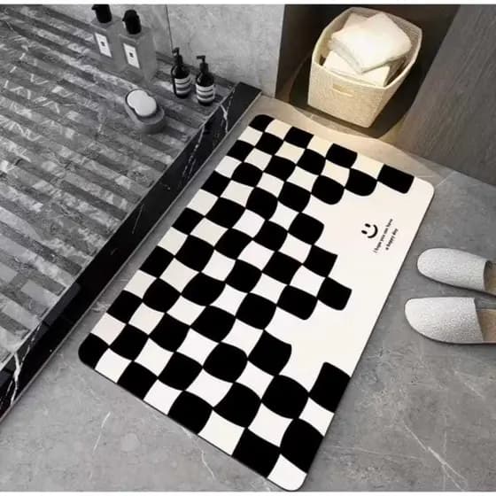 Tapete Banheiro Antiderrapante Absorvente de Secagem Rápida entregar Cor e Estampas sortidos
