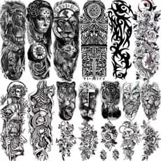 Kit 2 Tattoo Fake a Prova D'água Unisex Realistas 3D Festa Social Verão Praia Unisex-Tatuagem Temporária