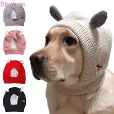 LUCKY-SHEBEE Protetores De Orelha Para Cachorro Proteção Contra Ruído Chapéu De Malha Fofo Quentes