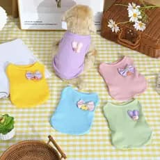 XS-XL Pet Verão Fresco E Respirável Colete Gato Cão Animal De Estimação Borboleta Clipe Orelhas De Coelho Roupas Fofas