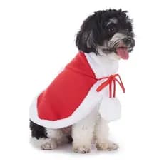 Cão Engraçado Santa Cosplay Traje De Natal Macio E Confortável Manto Com Capuz