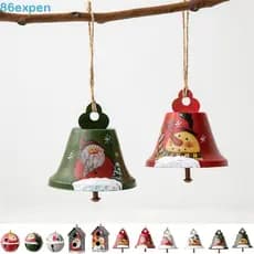 EXPEN1 Pingente De Sino De Papai Noel , Sinos De Jingle Super Grandes De Ferro , Árvore De Natal De Boneco De Neve Verde