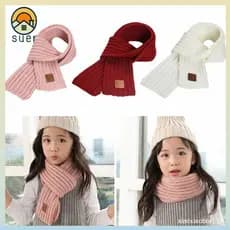 SUEBR Cachecol Infantil Para Bebês , Meninos E Meninas , Macio De Malha De Inverno