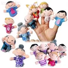6 Dedo Pan Fãs Para Família/Criança Boneca Aproximações/Educacional Brinquedo Educativo 6 Pcs Fantoches Pano Adereços Cr