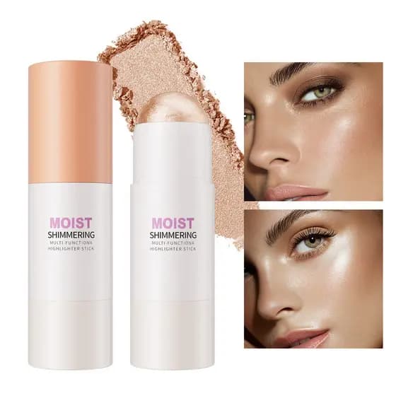 Bastão Iluminador Hellokiss Perolado 3D para Contorno, Caneta Iluminadora Translúcida