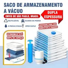 KIT Saco a Vácuo 50*60cm Bomba Eletrica Ou Bomba Manual Para Roupa Roupa Edredom Reutilizável
