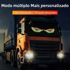 2 Pces 24V 12V USB LED Diabo Olho Dinâmico Grande Olhos Luz Para Carros , Tela De Janela Programável Display Caminhão