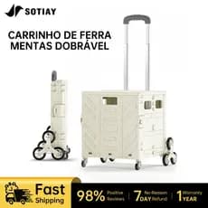 Carrinho Utilitário Dobrável Portátil Com Rodas , ideal Para Acampar E Compras .