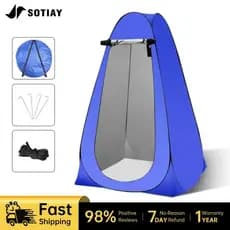 Barraca Portátil de Banho e Vestiário 150x190cm para Acampamento, Praia e Troca de Roupa ao Ar Livre