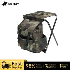 Cadeira Dobrável Portátil para Pesca e Camping, Suporta até 100kg com Bolsa de Armazenamento Resistente