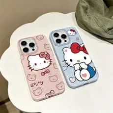 Caso Glitter Para Samsung S26 Ultra S25 S24 Plus S23 FE S22 S21 S20 A17 A07 A06 A15 A16 A56 Grande Arco Dos Desenhos Ani