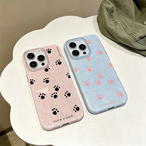 Caso Glitter Para Samsung A17 A07 A06 A15 A16 A14 A13 A12 A32 A56 A36 A55 A54 A23 S26 S25 Mini Pata Ditsy Impressão Luxo