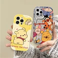 Capa Para iPhone 17 Pro Max 17Air 16 15 13 11 14 12 11 Xs XR Bobovini Urso Kasus Laser