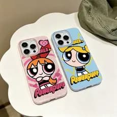 Capa Glitter Para Samsung S26 Ultra S25 S24 Plus S23 FE S22 S21 S20 A17 A07 A06 A15 A16 A56 Cabelo Curto Anime Personage