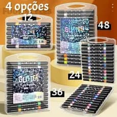 Marcador metálico 12/24/36/48 caneta de glitter de cabeça dupla marcador de cabeça dupla brilhante
