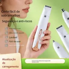 Depilador 4 Em 1 Recarregável USB-Operação Silenciosa E Luz LED , Remoção Versátil De Pelos Para Rosto , Axilas , Sobran