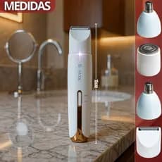 Depilador Elétrico Recarregável 4 Em 1 Feminino , Aparador Multifuncional Para Corpo , Rosto , Nariz , Sobrancelha , Rem