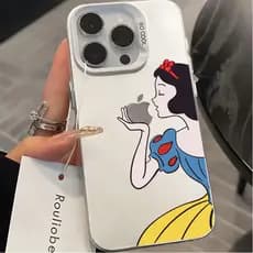 Livre Metal  Logotipo Branca Neve Capa Capinha Para iPhone 7 8 14 15 16 Plus XS X XR 11 12 13 17 Pro Max SE 2020 Normal