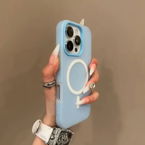 Capa Magnética Capinha Para iPhone 16 15 14 Plus 13 12 Pro Max 2 Em 1 Fosco Silicone