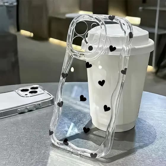 Capa Capinha Para iPhone 17 Air 16 15 14 Plus 13 12 11 Pro Max XR Silicone Transparente Amor