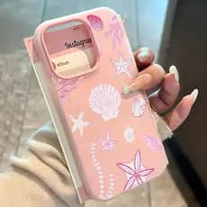 Jelly 2 Em 1 Capa Capinha Silicone Estrela Do Mar Vieiras Para IPhone 13 11 12 14 15 16 17 16e Normal Pro Max Ar Macaron