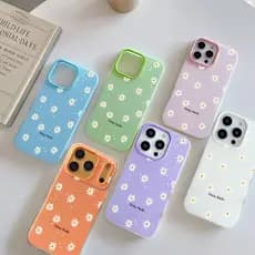 Jelly 2 Em 1 Capa Capinha Silicone Margarida Para IPhone 13 11 12 14 15 16 17 16e Normal Pro Max Ar Macarons Caso