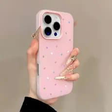 Corações Coloridos Geléia 2 Em 1 Capa Capinha Silicone Para IPhone 13 11 12 14 15 16 17 16e Normal Pro Max Ar Macarons C