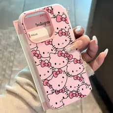 Jelly 2 Em 1 Capa Capinha Silicone Kitty Para IPhone 13 11 12 14 15 16 17 16e Normal Pro Max Ar Macarons Caso De Telefon