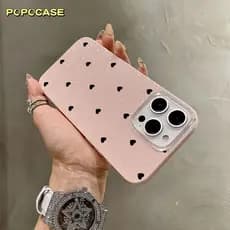 Ins Amor Capa Para IPhone 13 11 12 14 15 16 17 XR Normal Ar Pro Max Glitter Silicone Anti-impacto shimmer Caso