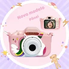 Mini Câmera Infantil Recarregável Com Fotos De Videogames Capa