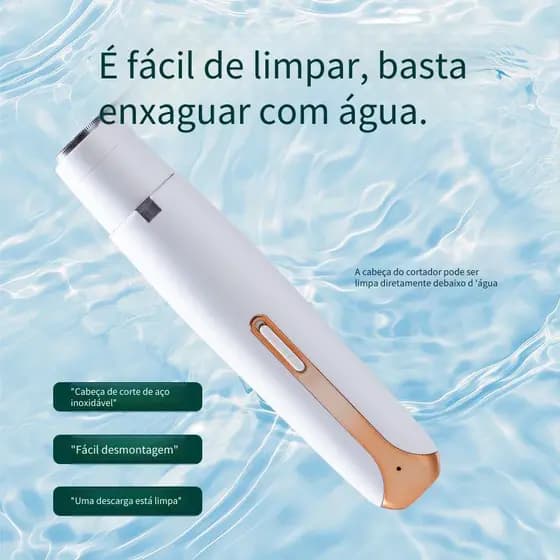 Aparador Elétrico De Depilador De Cabelo Recarregável Para Mulheres