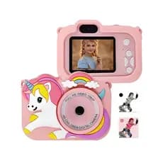 Mini Câmera Digital Infantil 1080p Full HD Unicórnio Vídeos Fotos