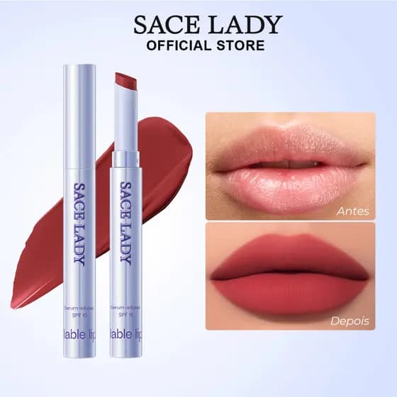Batom SACE LADY com Base Giratória Acabamento Matte e Alta Pigmentação