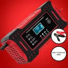 Adequado para carregador de bateria Digital/automático de 12V para carros e motocicletas, com Display e função de proteç